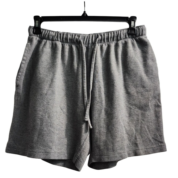 H&M Sweat Shorts Mid Length Regular Fit Gray Cotton Blend‎ Womens Size M - Picture 1 of 9